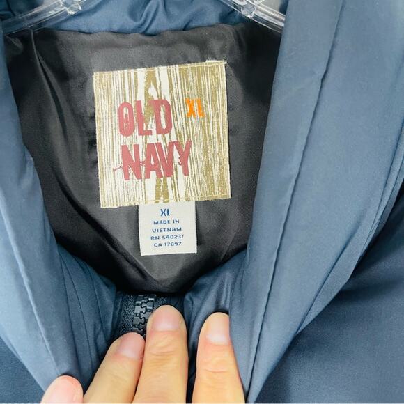 Old Navy blue down puffer utility men’s outdoor activewear vest XL - Picture 4 of 6